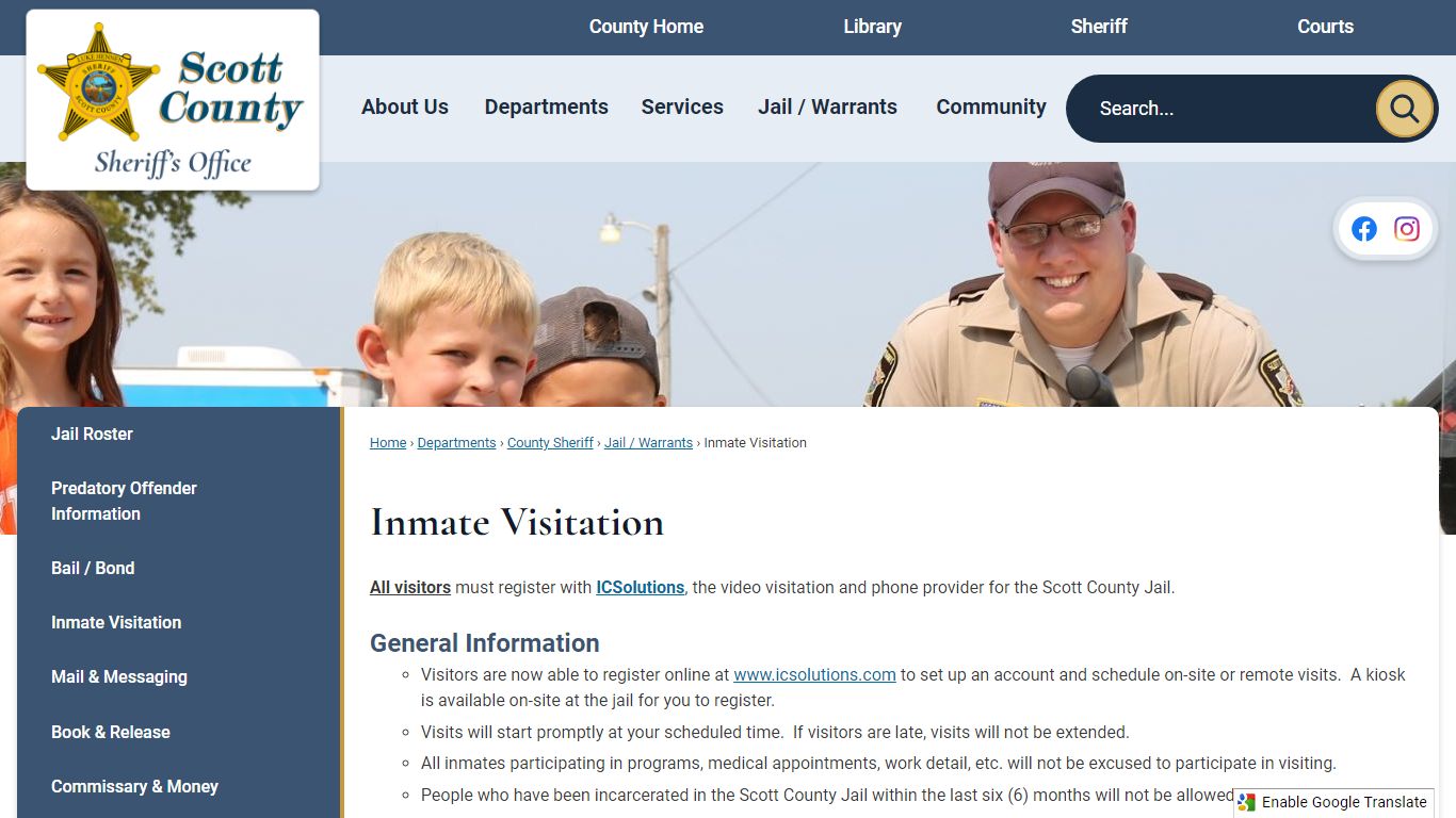 Inmate Visitation | Scott County, MN